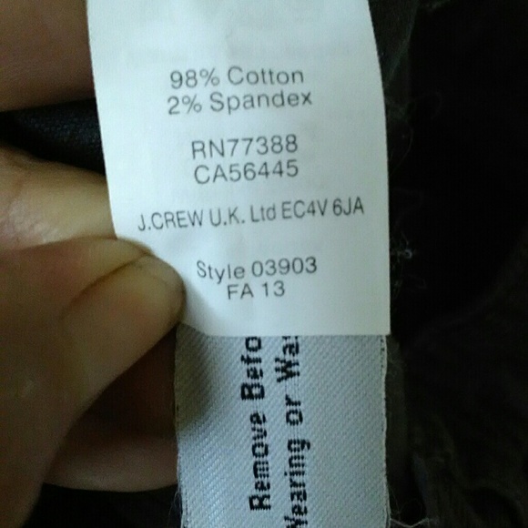 J Crew matchstick gray corduroy skinny pants - Picture 6 of 6